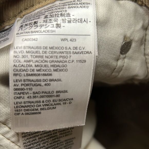 Levi's® 502™ Corduroy Brown Taper All Seasons Tech Stretch Jeans NWOT size 34/32 - Picture 6 of 9